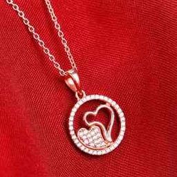 Sterling Silver Rose Gold-Plated Pendant with Chain-image-91