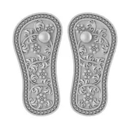 Sterling Silver God Laxmi charan Paduka-image-22