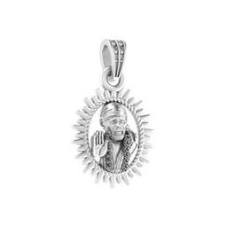 Sterling Silver Shree Sai Baba Pendant with Chain-image-61
