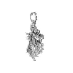 Sterling Silver Hanuman Gada Pendant with Chain-image-56