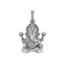 Sterling Silver Lord Ganesh Pendant with Chain-image-29