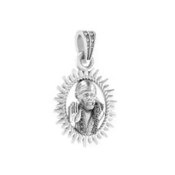 Sterling Silver Sai Baba Pendant with Chain-image-90