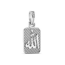 Sterling Silver God Allah Barkat Pendant with Chain-image-35