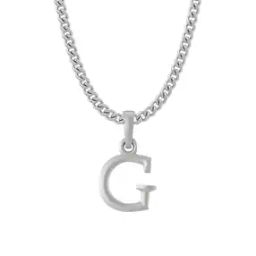 Sterling Silver Alphabet G Pendant with Chain-image-96