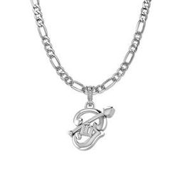 Sterling Silver Om Pendant with Chain-image-54