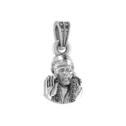 Sterling Silver Shree Sai Baba Pendant with Chain-image-62