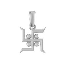 Sterling Silver Swastik Pendant with Chain-image-65