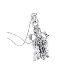 Sterling Silver God Ganesh Pendant with Chain-image-76