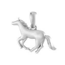 Sterling Silver Strength Horse Pendant with Chain-image-72