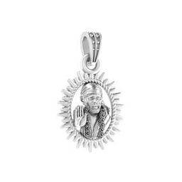 Sterling Silver God Shree Sai Baba Pendant with Chain-image-43