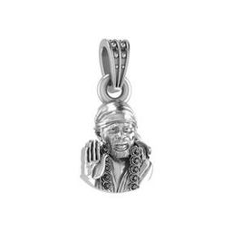 Sterling Silver God Shree Sai Baba Pendant with Chain-image-67