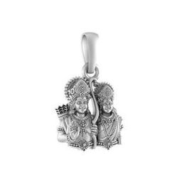 Sterling Silver Lord Ram Sita Pendant with Chain-image-40