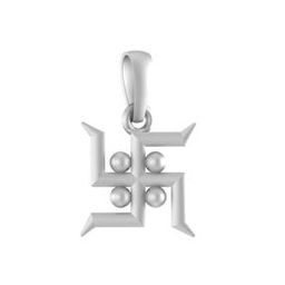 Silver Swastik Symbol Chain Pendant-image-11