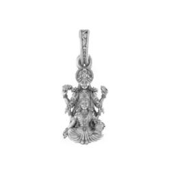 Sterling Silver God Vishnu Laxmi Chain Pendant-image-78