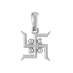 Sterling Silver Swastik Symbol Chain Pendant-image-14