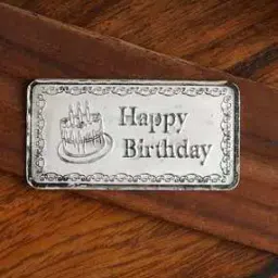 Pure Silver Wedding Anniversary Rectangular Bar-image-82