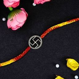 Sterling Silver Swastik Rakhi-image-31