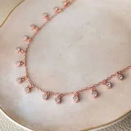 mannash Sterling Silver American Diamond-Studded Necklace-picture-49