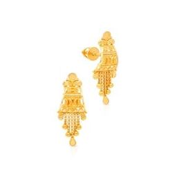 Yellow Gold Dangler Earrings-image-33