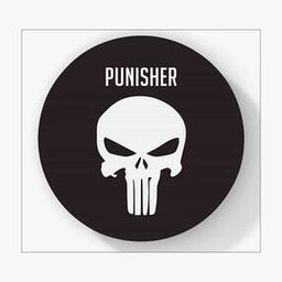 Punisher Symbol Print Circular Coaster-43