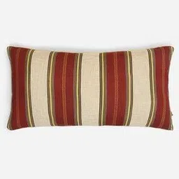 66 GSM Striped Kashmiri Booti Cushion with Filler 23" x 13"-image-25