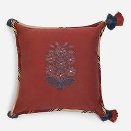 195 GSM Printed Kashmiri Booti Cushion with Filler 11" x 11"-4