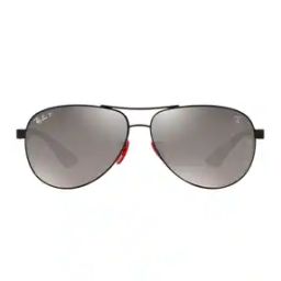 0RB8331MF0095J61 Unisex Polarized Silver Lens Pilot Sunglasses-picture-2