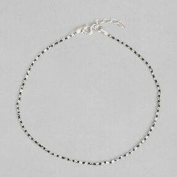 zavya Sterling Silver Radiant Charms Beaded Anklets-picture-2