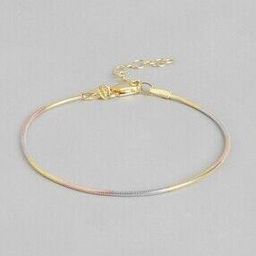 Sterling Silver Triple-Toned Bracelet-image-1
