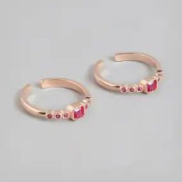 Sterling Silver Rose Gold-Plated Toe Rings-image-57