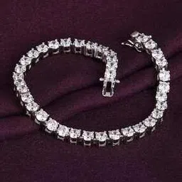 Sterling Silver Sparkly Elegant Bracelet-image-69