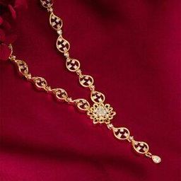Gold-Plated Glorious Flower Necklace-14
