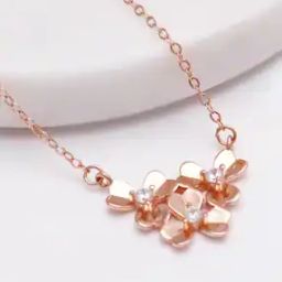 Sterling Silver Blooming Flower Pendant Necklace-image-44