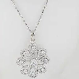 Silver Studded Pendant Chain-image-0