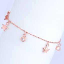 Sterling Silver Rose Gold-Plated Link Bracelet-image-39