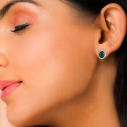 Sterling Silver Rose Gold-Plated Stud Earrings-image-61