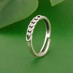 Men Sterling Silver Link Ring-image-55