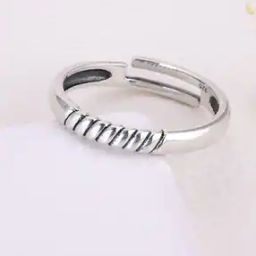 Silver Rope Band Ring-image-85