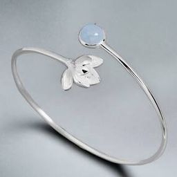 Sterling Silver Sleek Flower Bracelet-image-29