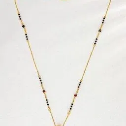 p n gadgil jewellers Women Yellow Gold Beaded Mangalsutra-picture-4