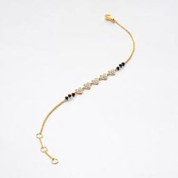 Women Yellow Gold Heartful Diamond Bracelet-image-97