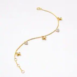 Women Yellow Gold Heart & Bloom Diamond Bracelet-image-20