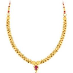 malabar gold & diamonds Yellow Gold Tushi Necklace-picture-3