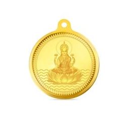 1G 24Kt Lakshmi Coin Pendant-image-29