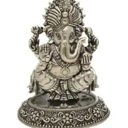 Silver Lord Ganesh Idol-image-3