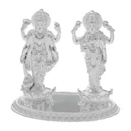 Silver Lord Lakshmi Narayan Idol-image-6