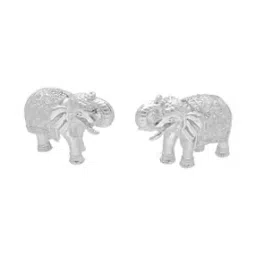 Set of 2 Silver Elephant Idols-image-50