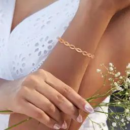 Sterling Silver Rose Polish Bracelet-image-14