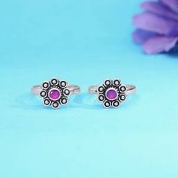 Women Sterling Silver Stellar Spark Toe Rings-image-6