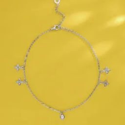 Girls Sterling Silver Blissfull Aura Anklet-image-40